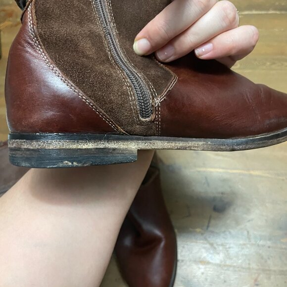 1958 Hush Puppies Genuine Leather and Suede Style Lace Up Boot Women's Size 6.5 - Picture 10 of 13